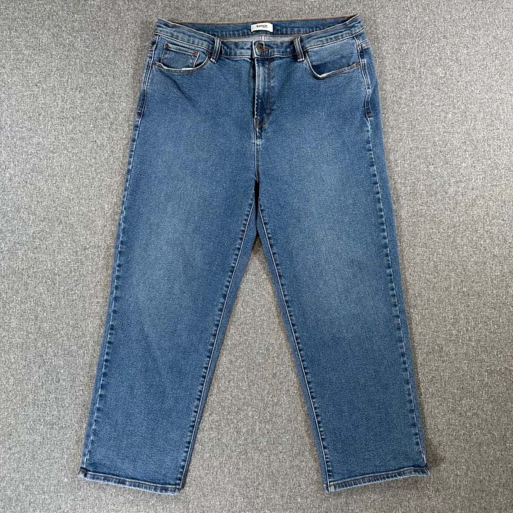 Kensie Jeans Jeans Women 14 Straight Leg Blue Stretch Denim EXCELLENT